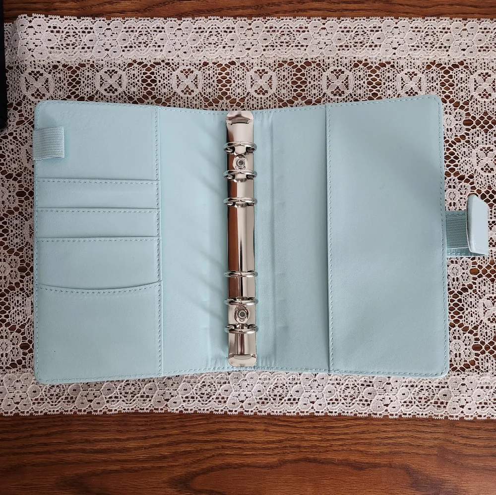 Light Blue Personal Size Ring Bound Planner